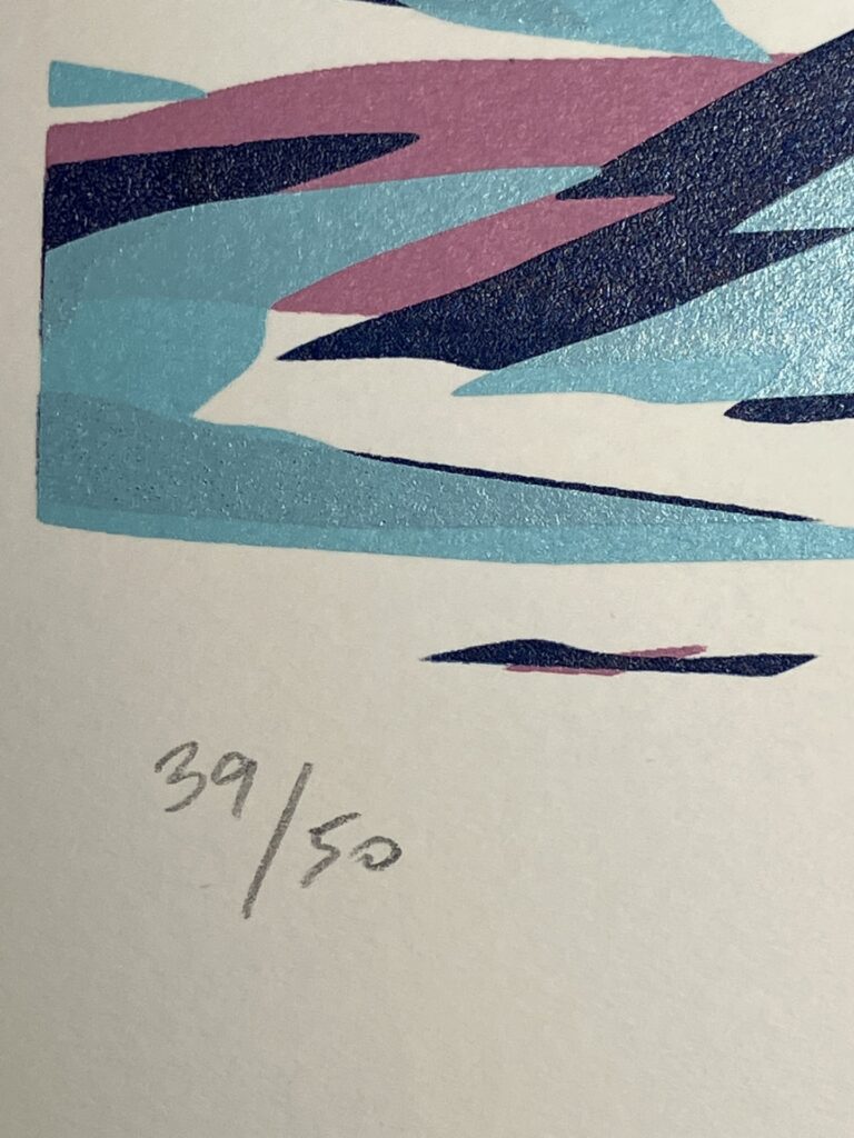 close up of edition number