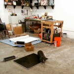 Erin's studio. Getting ready to print.