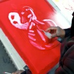 Working the red plate.