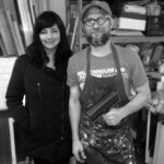 Lindsay Buchman and Todd Smith after two days of printing. Tired?